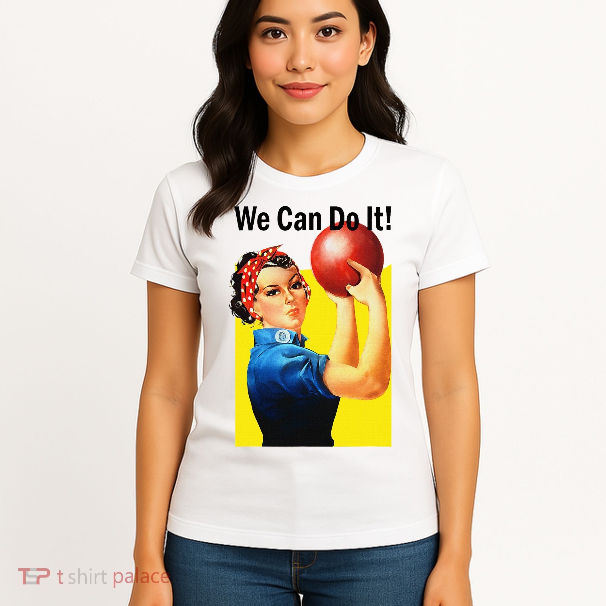 We Can Do It Rosie The Bowler Women Feminist Women's T-Shirt