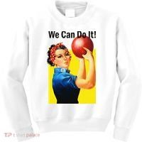 We Can Do It Rosie The Bowler Women Feminist Kids Sweatshirt thumb 0