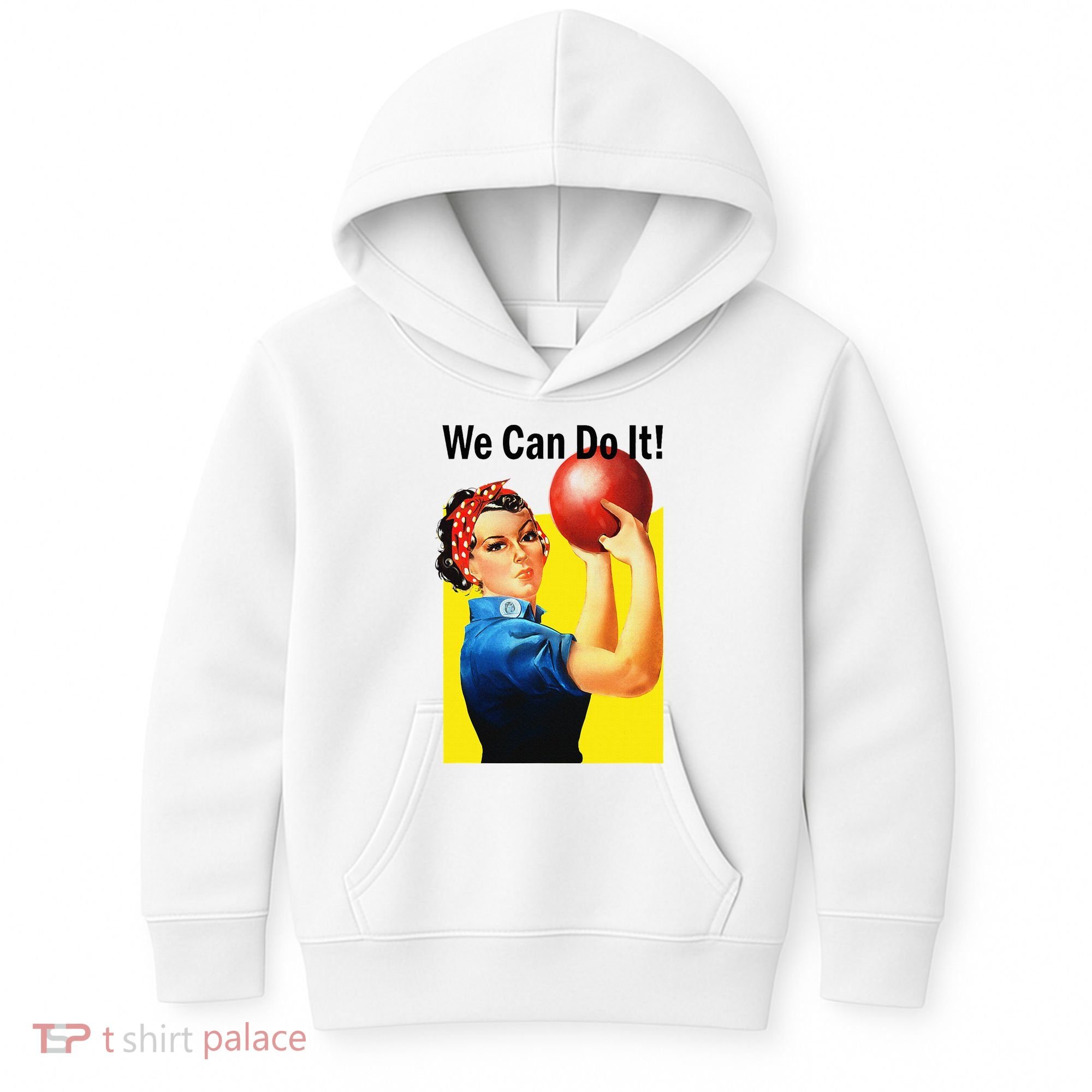 We Can Do It Rosie The Bowler Women Feminist Kids Hoodie