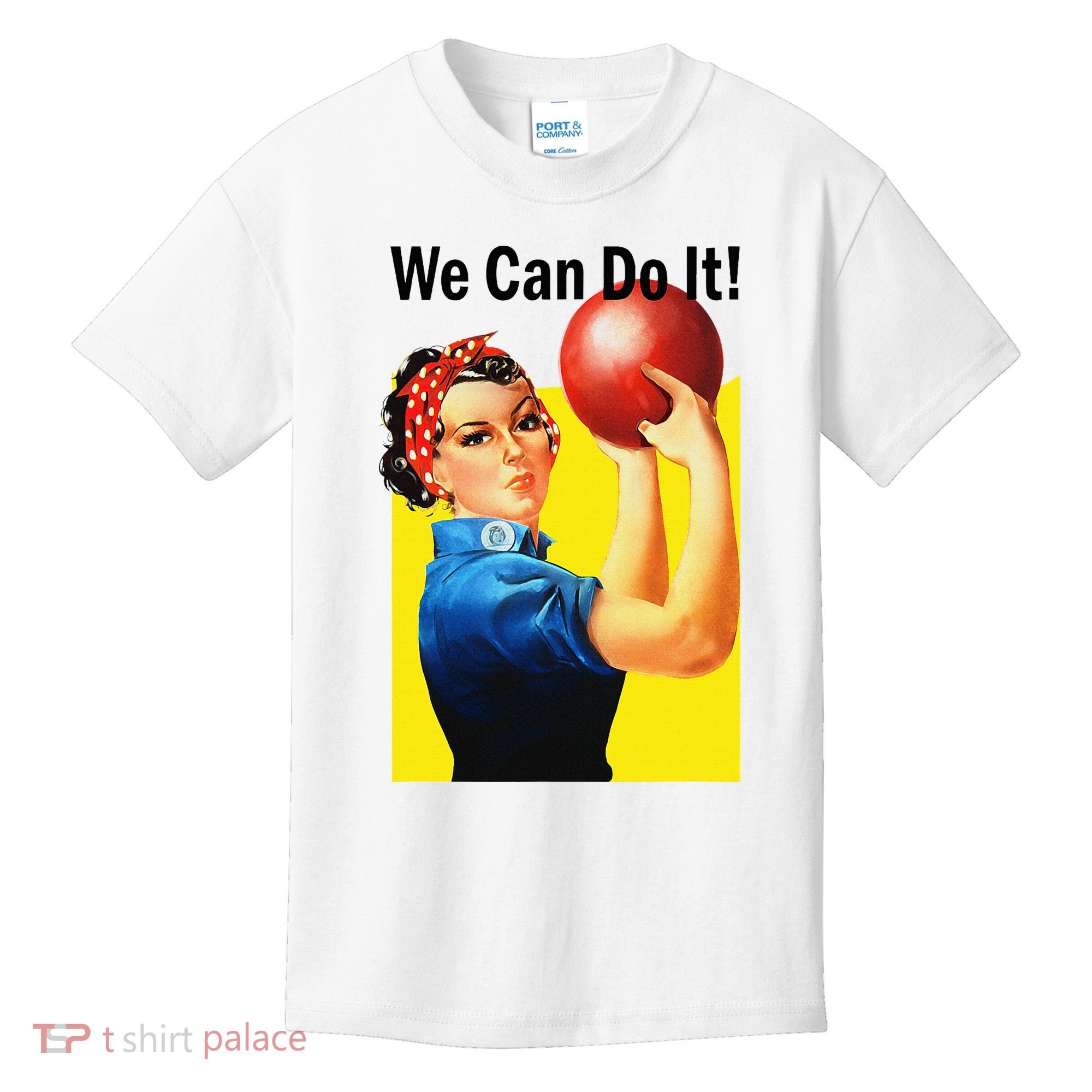 We Can Do It Rosie The Bowler Women Feminist Kids T-Shirt