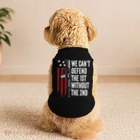 We CanT Defend The 1st Without The 2nd Amendment Doggie Tank thumb 2