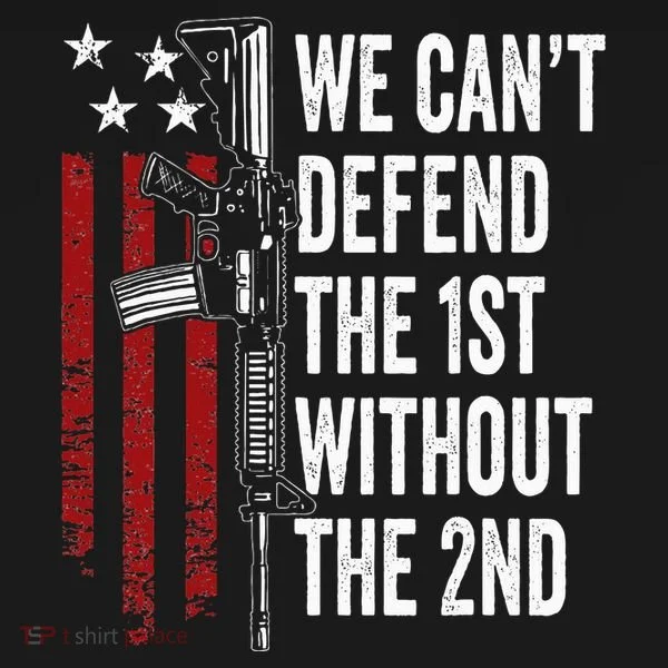 We CanT Defend The 1st Without The 2nd Amendment Bucket Hat