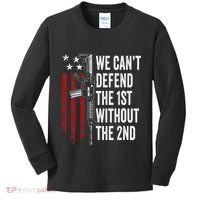 We CanT Defend The 1st Without The 2nd Amendment Kids Long Sleeve Shirt thumb 0