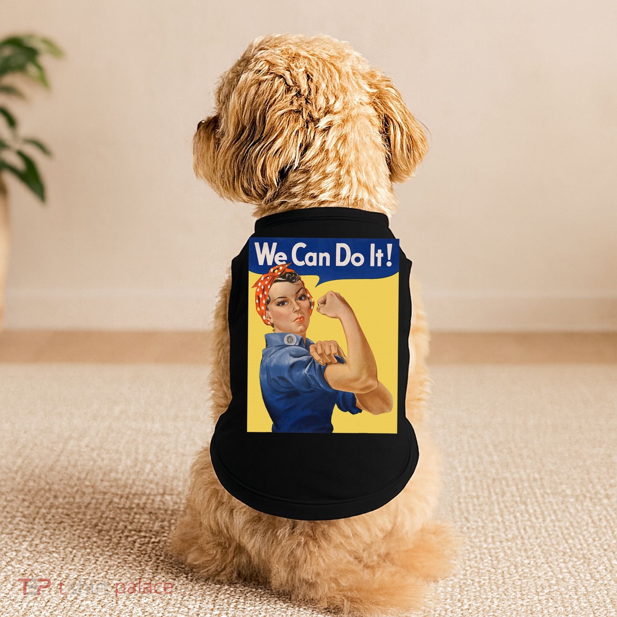 We Can Do It Rosie The Riveter Feminist Wwii Rosey Rosy Doggie Tank