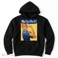 We Can Do It Rosie The Riveter Feminist Wwii Rosey Rosy Hoodie thumb 0