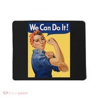 We Can Do It Rosie The Riveter Feminist Wwii Rosey Rosy Mousepad thumb 0