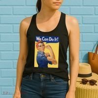We Can Do It Rosie The Riveter Feminist Wwii Rosey Rosy Women's Tank Top thumb 2