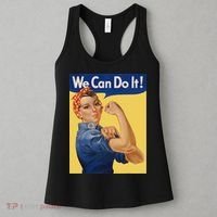 We Can Do It Rosie The Riveter Feminist Wwii Rosey Rosy Women's Tank Top thumb 3