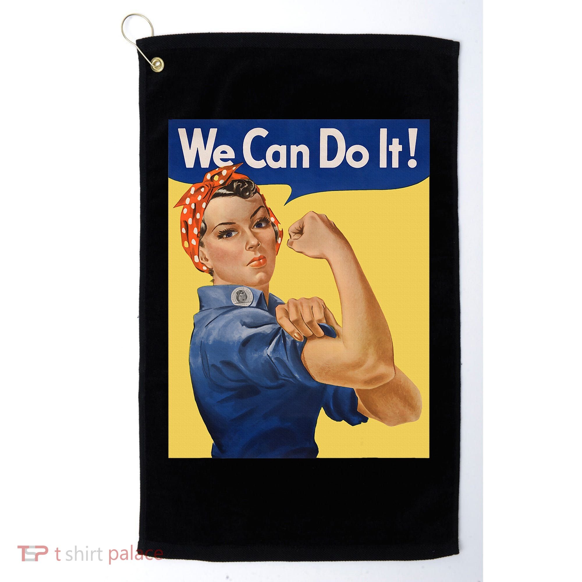 We Can Do It Rosie The Riveter Feminist Wwii Rosey Rosy Golf Towel