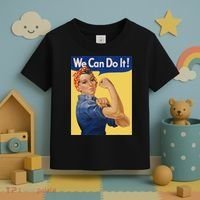 We Can Do It Rosie The Riveter Feminist Wwii Rosey Rosy Toddler T-Shirt thumb 3