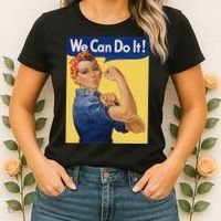 We Can Do It Rosie The Riveter Feminist Wwii Rosey Rosy Women's T-Shirt thumb 2