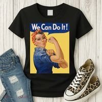 We Can Do It Rosie The Riveter Feminist Wwii Rosey Rosy Women's T-Shirt thumb 3