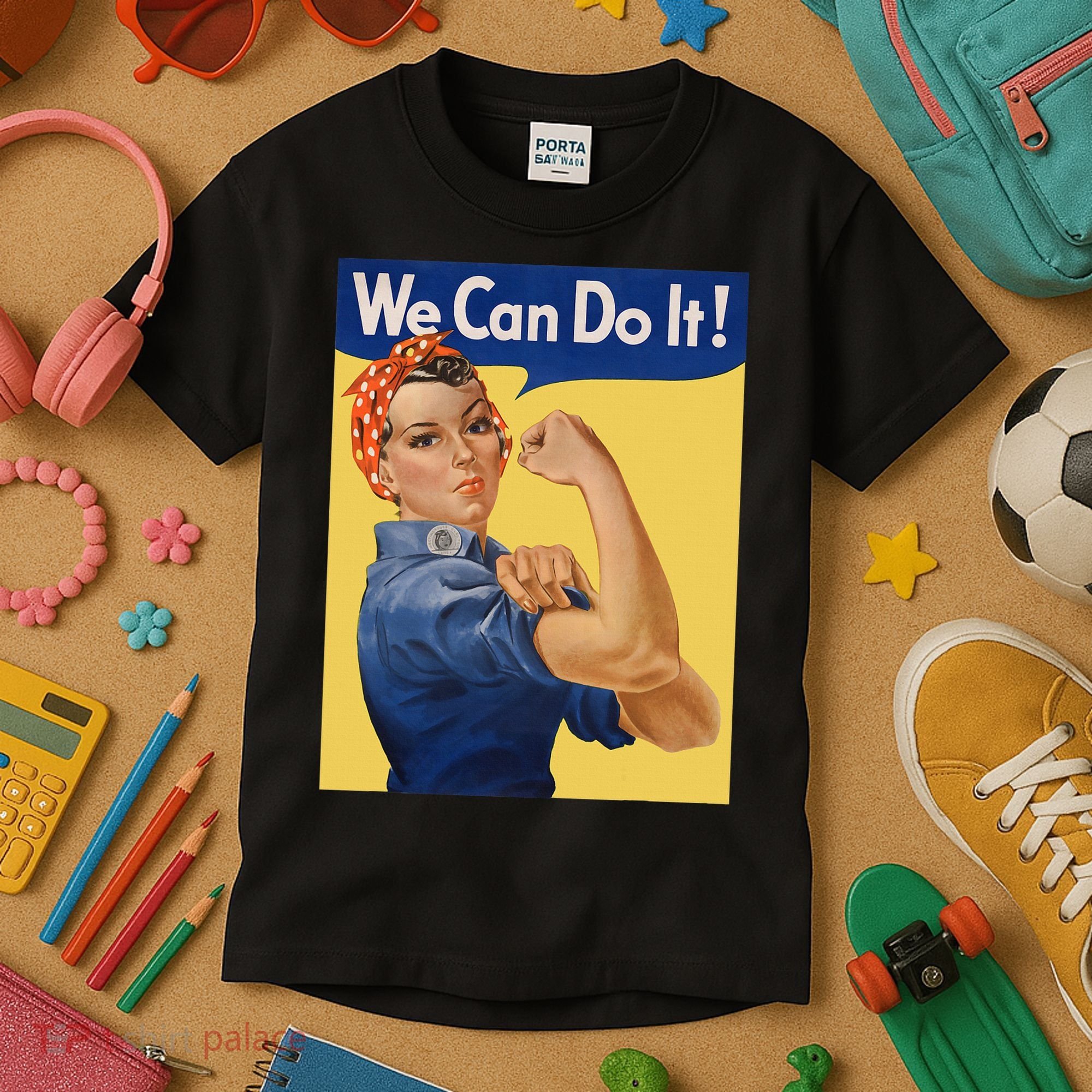 We Can Do It Rosie The Riveter Feminist Wwii Rosey Rosy Kids T-Shirt