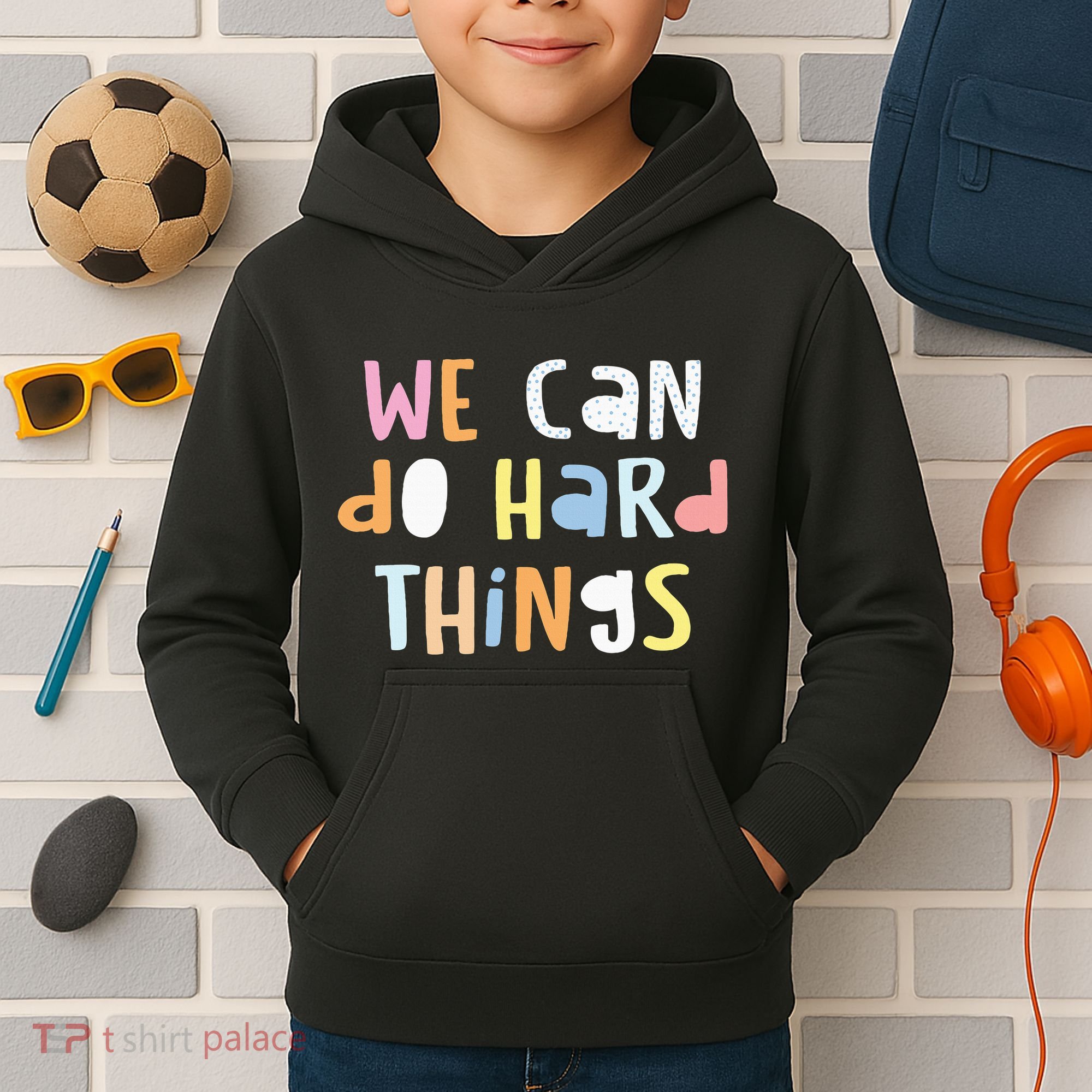 We Can Do Hard Things Teacher Back To School Kids Hoodie