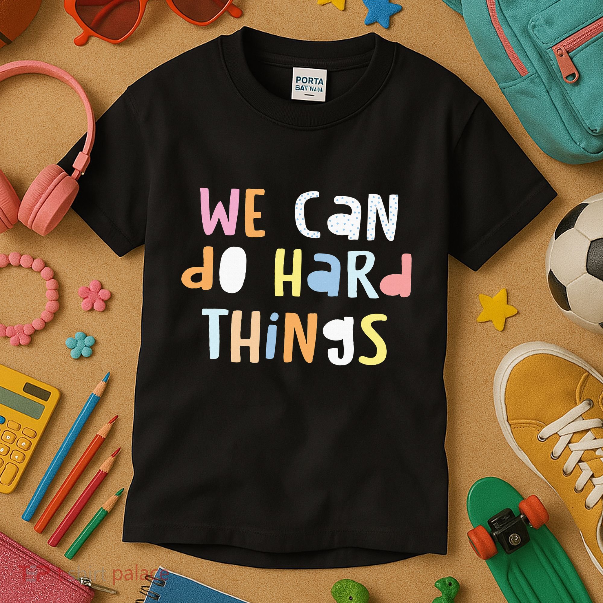 We Can Do Hard Things Teacher Back To School Kids T-Shirt