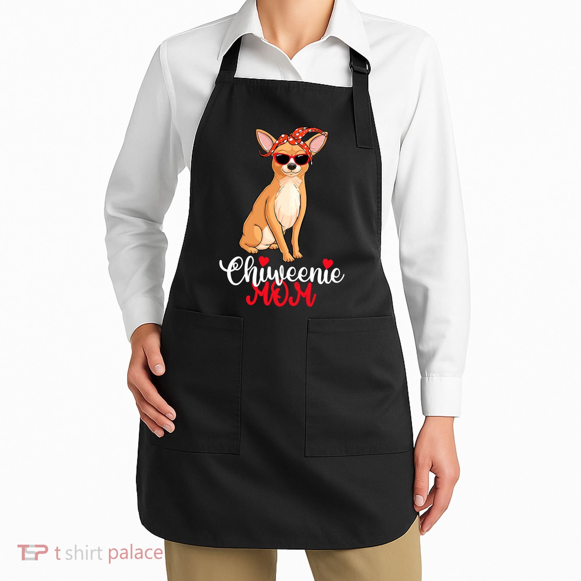 Wo Chiweenie Dog Chiweenie Mom Apron