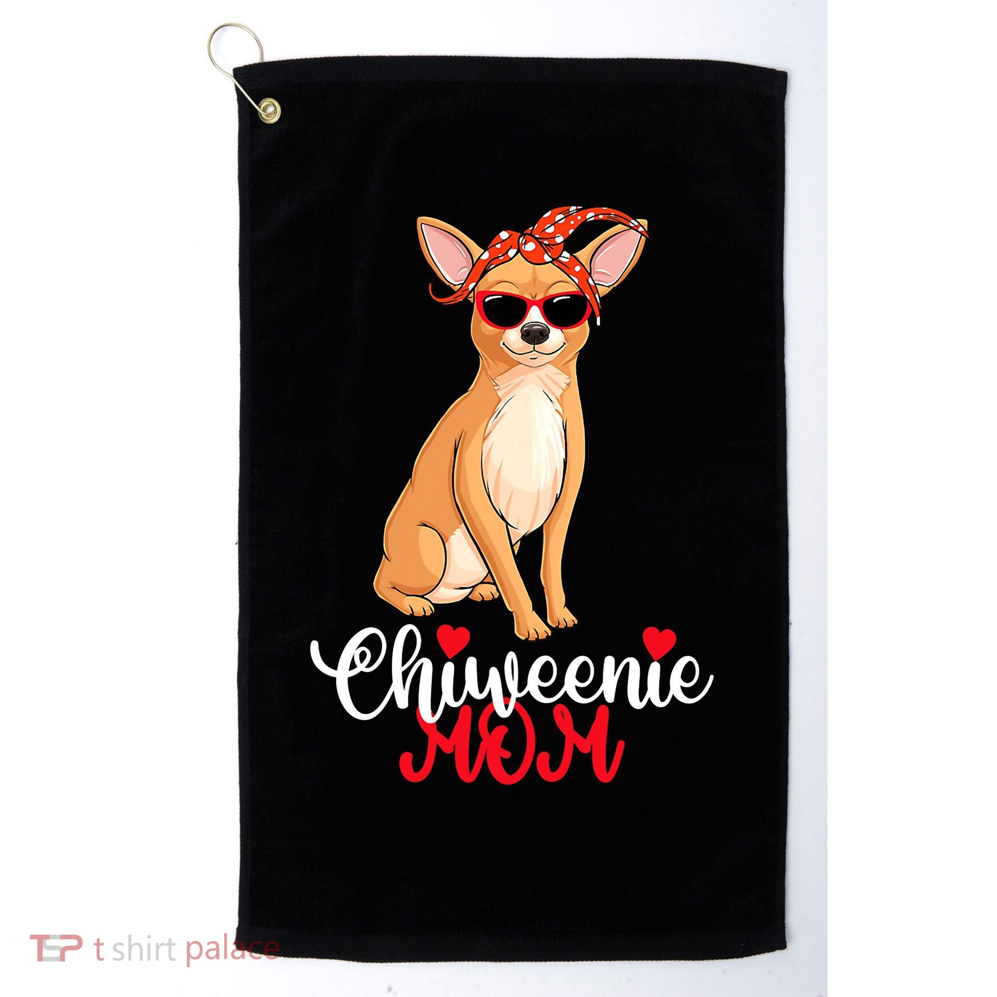Wo Chiweenie Dog Chiweenie Mom Golf Towel