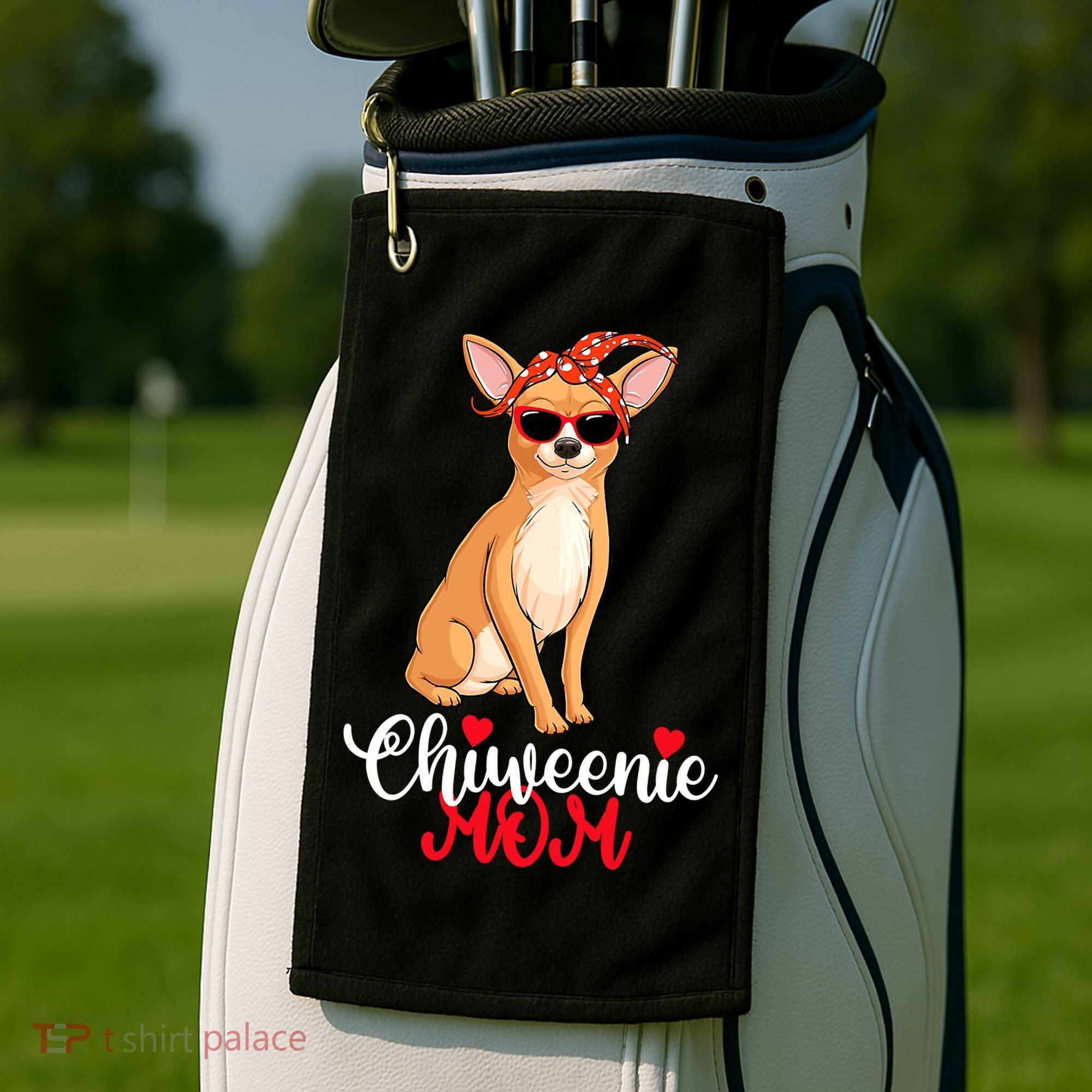 Wo Chiweenie Dog Chiweenie Mom Golf Towel
