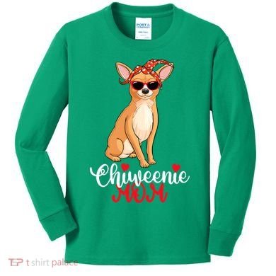 Wo Chiweenie Dog Chiweenie Mom Kids Long Sleeve Shirt