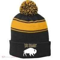 We Comin Deion Sanders Buffaloes Coach Prime Stripe Pom Pom Beanie thumb 0