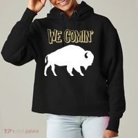 We Comin Deion Sanders Buffaloes Coach Prime Ladies Heavyweight Boxy Pullover Hoodie thumb 0