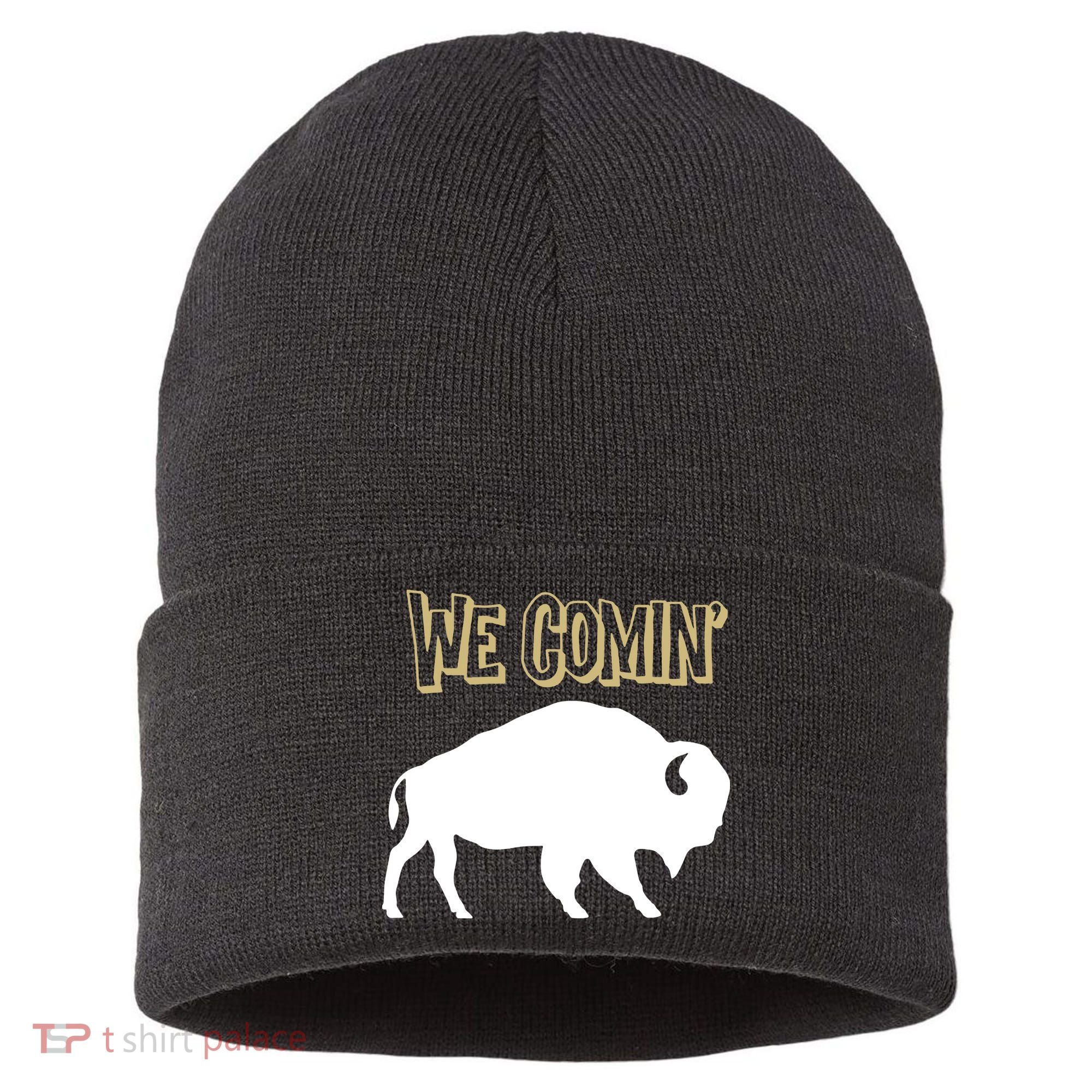 We Comin Deion Sanders Buffaloes Coach Prime Sustainable Knit Beanie