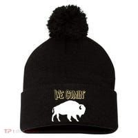 We Comin Deion Sanders Buffaloes Coach Prime Pom Pom 12in Knit Beanie thumb 0