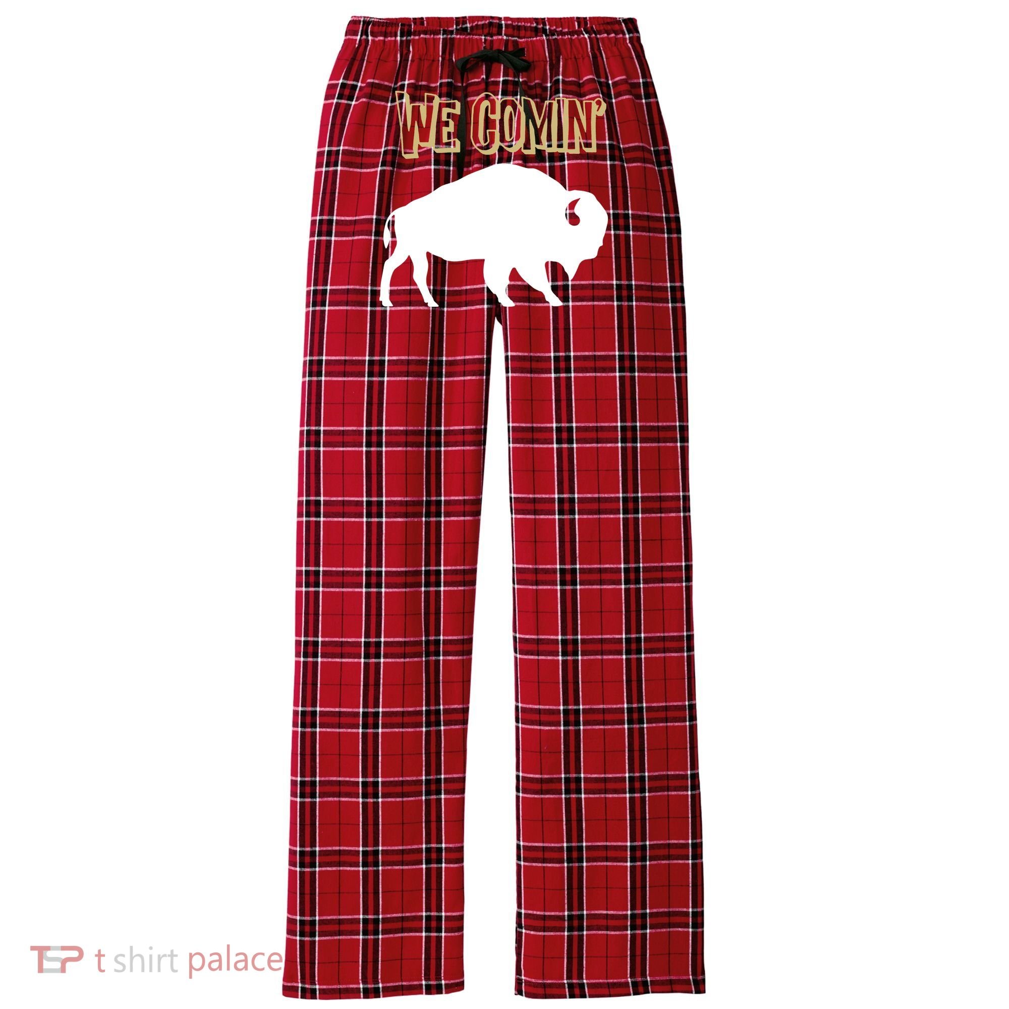 We Comin Deion Sanders Buffaloes Coach Prime Women's Flannel Plaid Pajama Pants