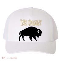 We Comin Deion Sanders Buffaloes Coach Prime Yupoong Adult 5-Panel Trucker Hat thumb 0