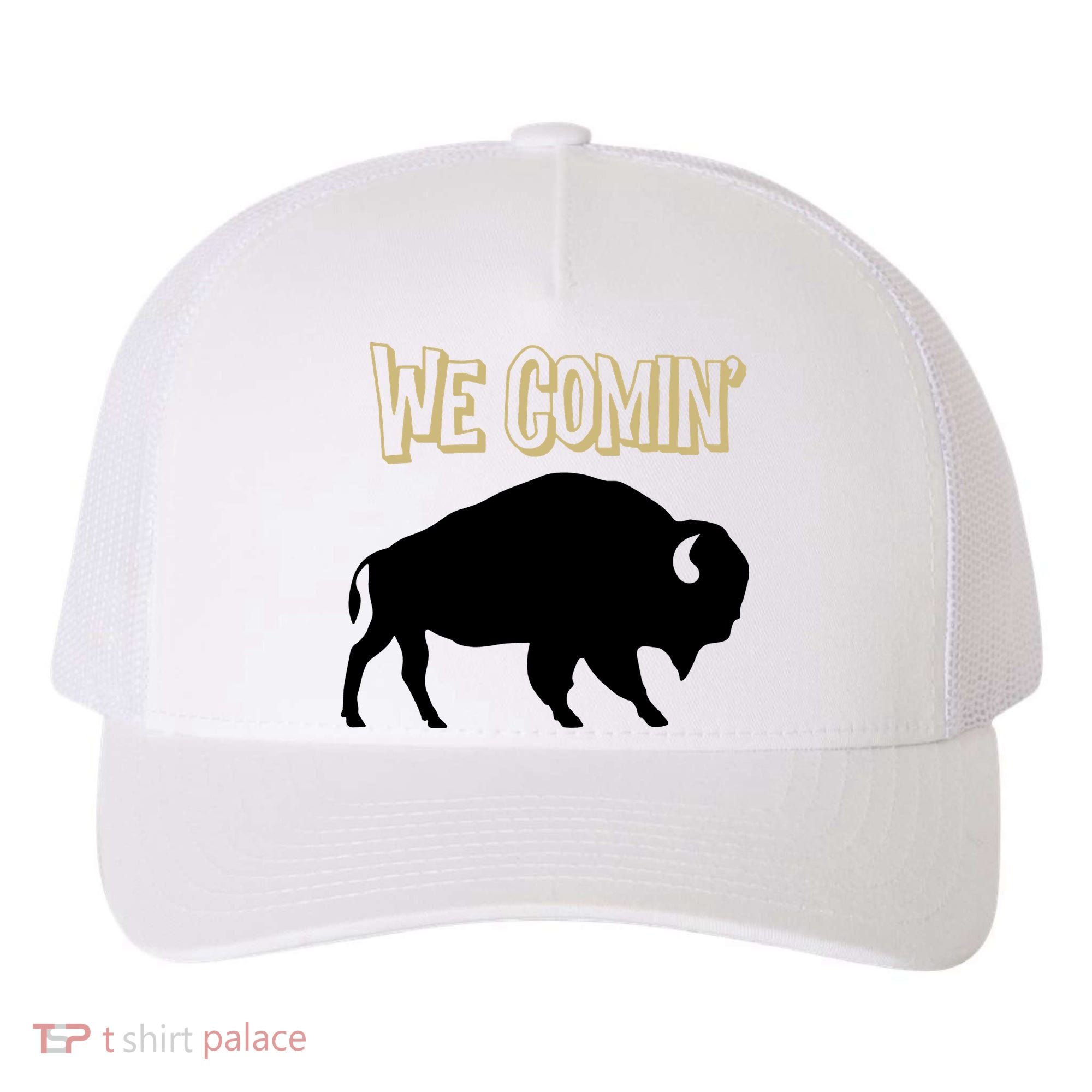 We Comin Deion Sanders Buffaloes Coach Prime Yupoong Adult 5-Panel Trucker Hat