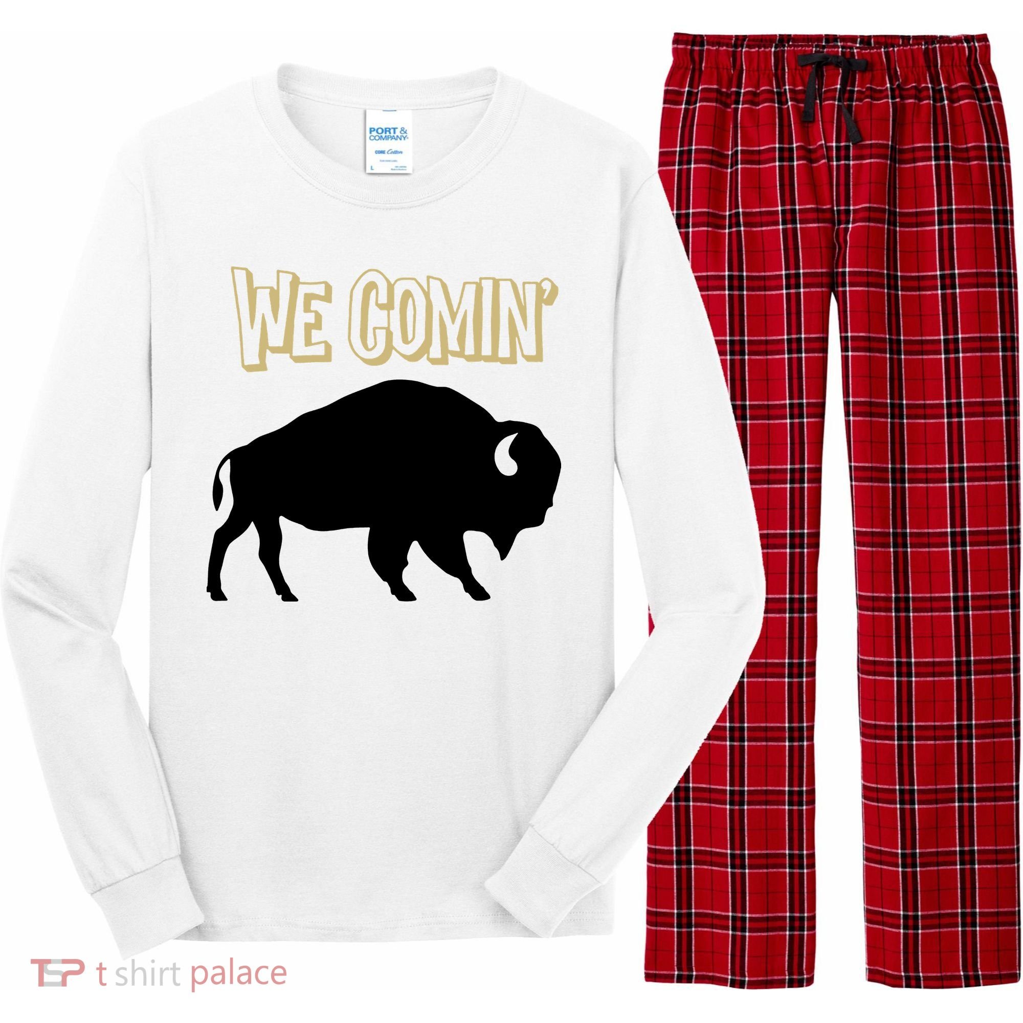 We Comin Deion Sanders Buffaloes Coach Prime Long Sleeve Pajama Set