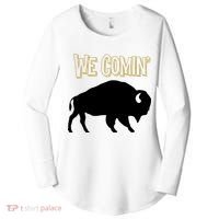 We Comin Deion Sanders Buffaloes Coach Prime Women's Perfect Tri Tunic Long Sleeve Shirt thumb 0