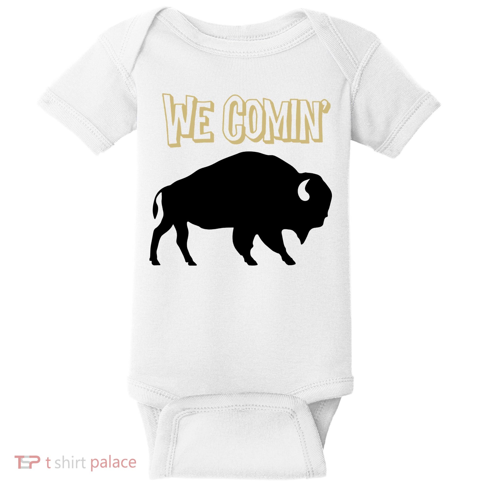 We Comin Deion Sanders Buffaloes Coach Prime Baby Bodysuit
