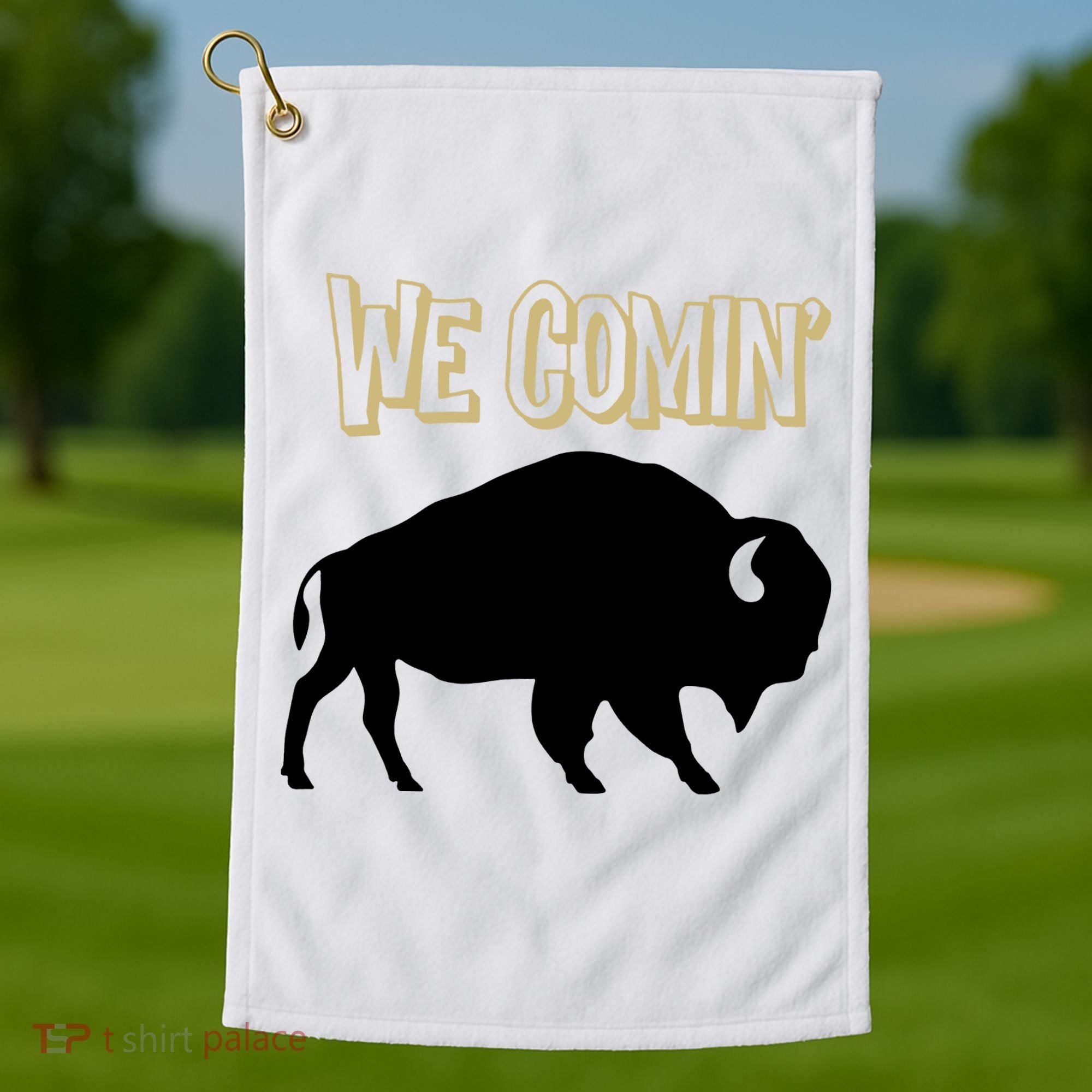 We Comin Deion Sanders Buffaloes Coach Prime Golf Towel