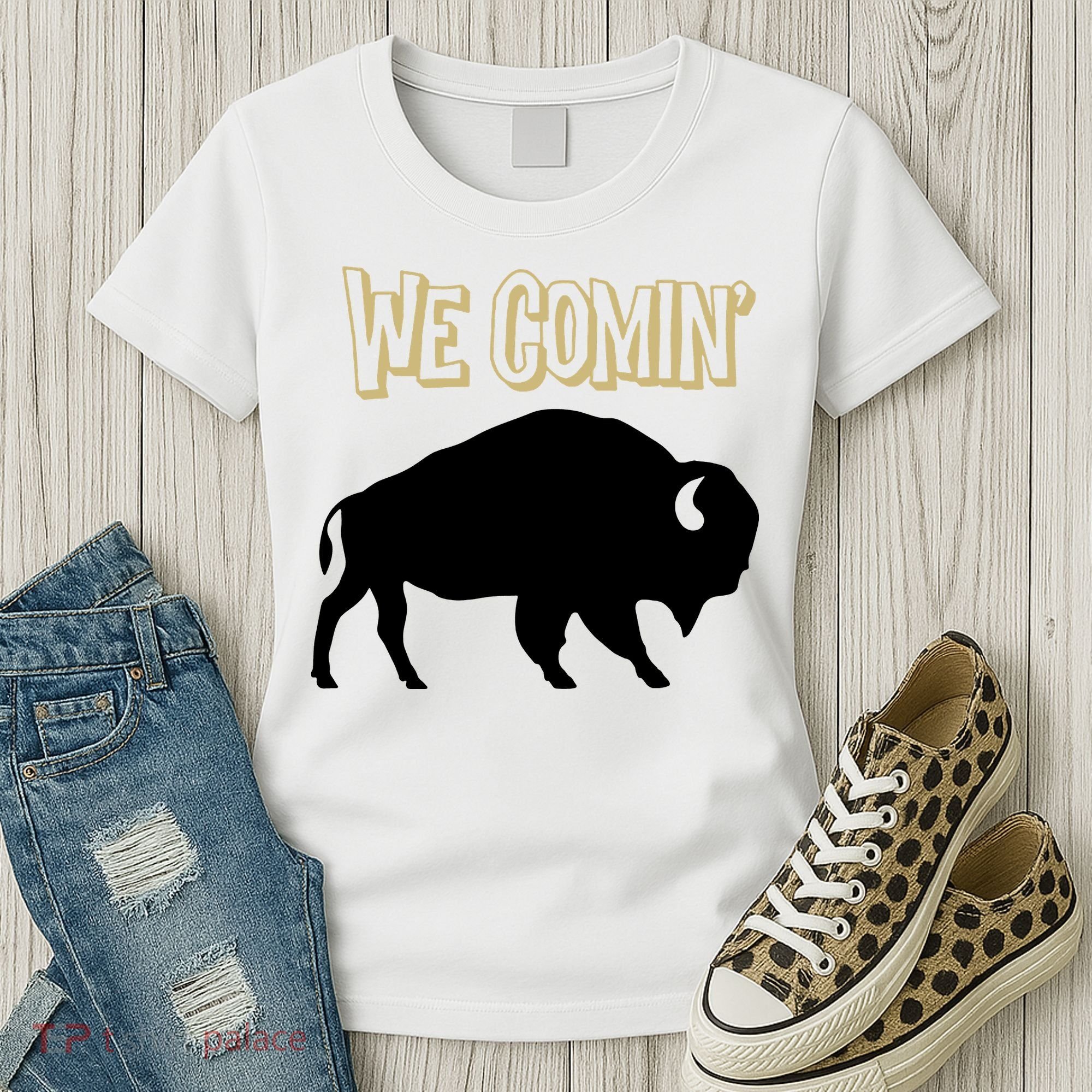 We Comin Deion Sanders Buffaloes Coach Prime Women's T-Shirt