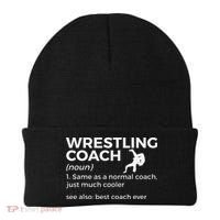 Wrestling Coach Definition Best Coach Ever  Beanie thumb 0