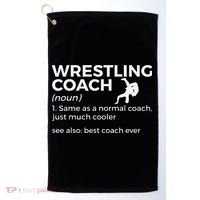 Wrestling Coach Definition Best Coach Ever  Golf Towel thumb 0