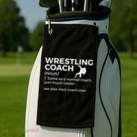 Wrestling Coach Definition Best Coach Ever  Golf Towel thumb 2