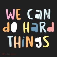 We Can Do Hard Things Motivational Quote Golf Towel thumb 3