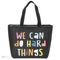 We Can Do Hard Things Motivational Quote Tote Bag thumb 0