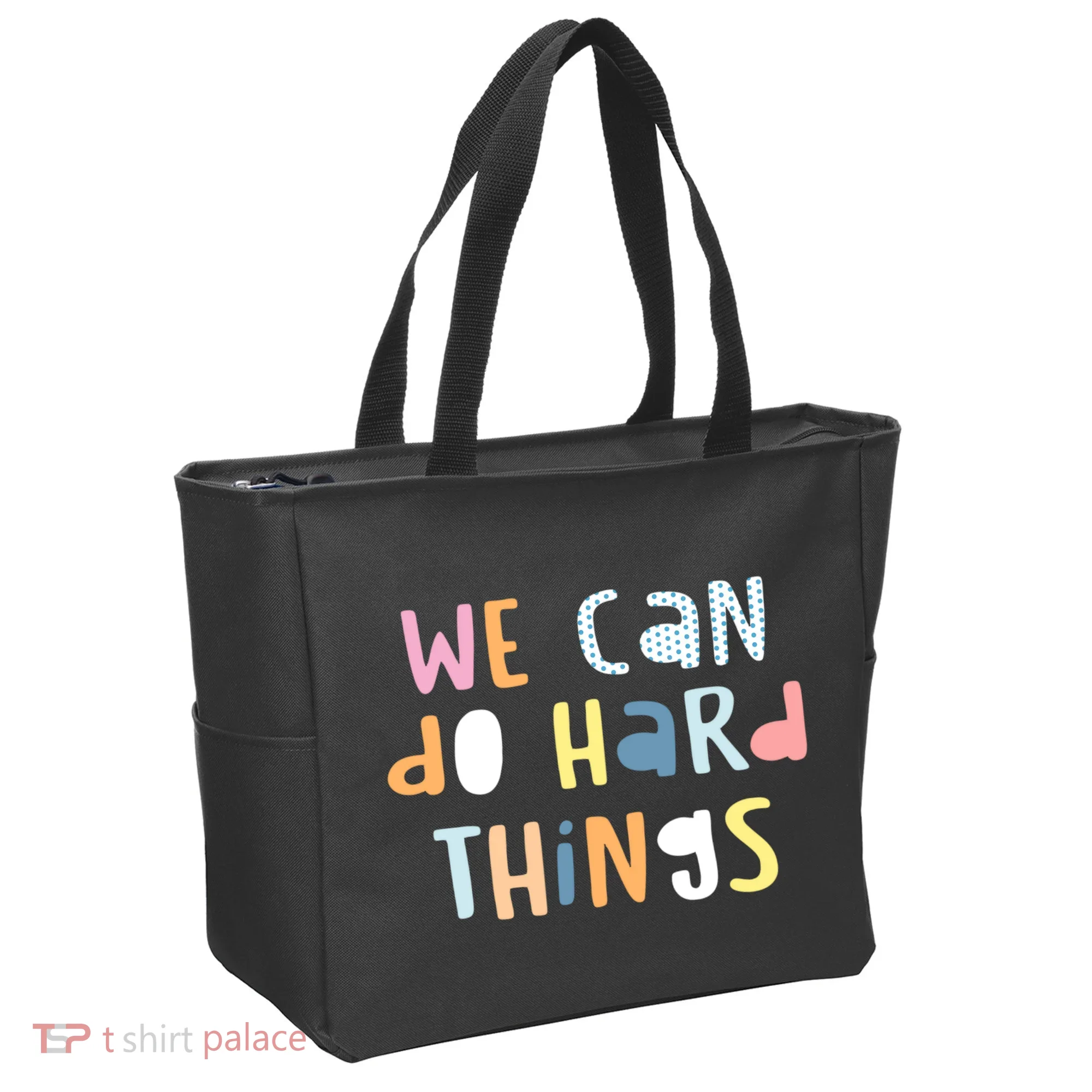 We Can Do Hard Things Motivational Quote Tote Bag