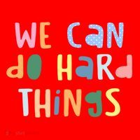 We Can Do Hard Things Motivational Quote Santa Hat thumb 1