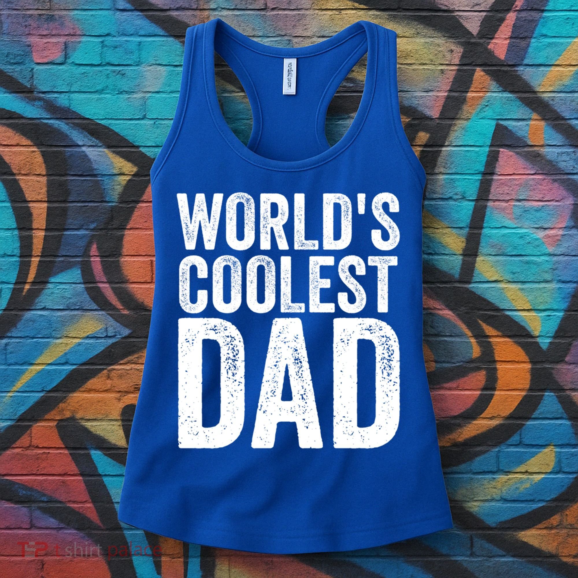 Worlds Coolest Dad Fathers Day Fatherhood Gift Women's Tank Top