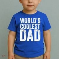Worlds Coolest Dad Fathers Day Fatherhood Gift Toddler T-Shirt thumb 2