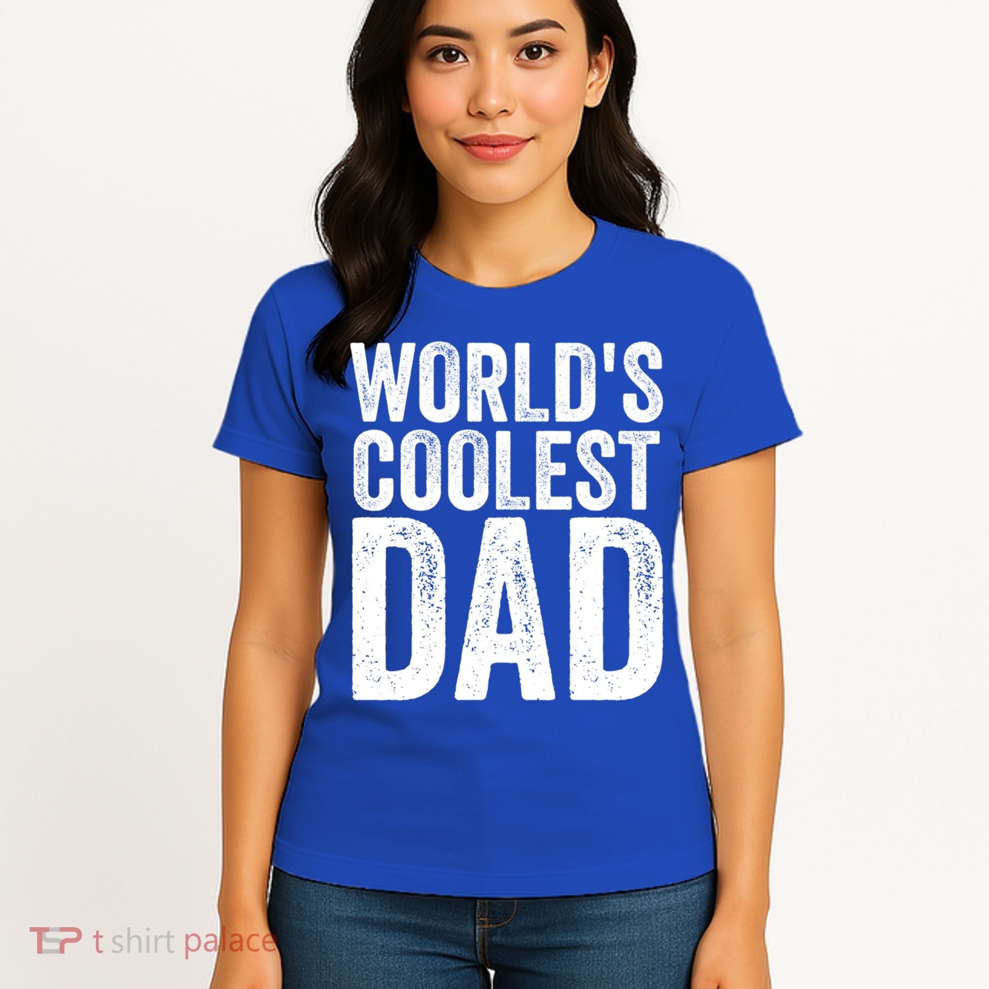 Worlds Coolest Dad Fathers Day Fatherhood Gift Women's T-Shirt