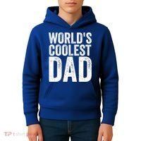Worlds Coolest Dad Fathers Day Fatherhood Gift Kids Hoodie thumb 4