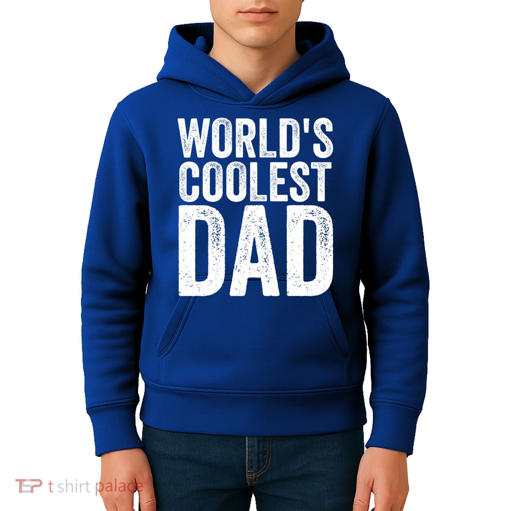 Worlds Coolest Dad Fathers Day Fatherhood Gift Kids Hoodie