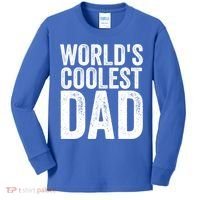 Worlds Coolest Dad Fathers Day Fatherhood Gift Kids Long Sleeve Shirt thumb 0