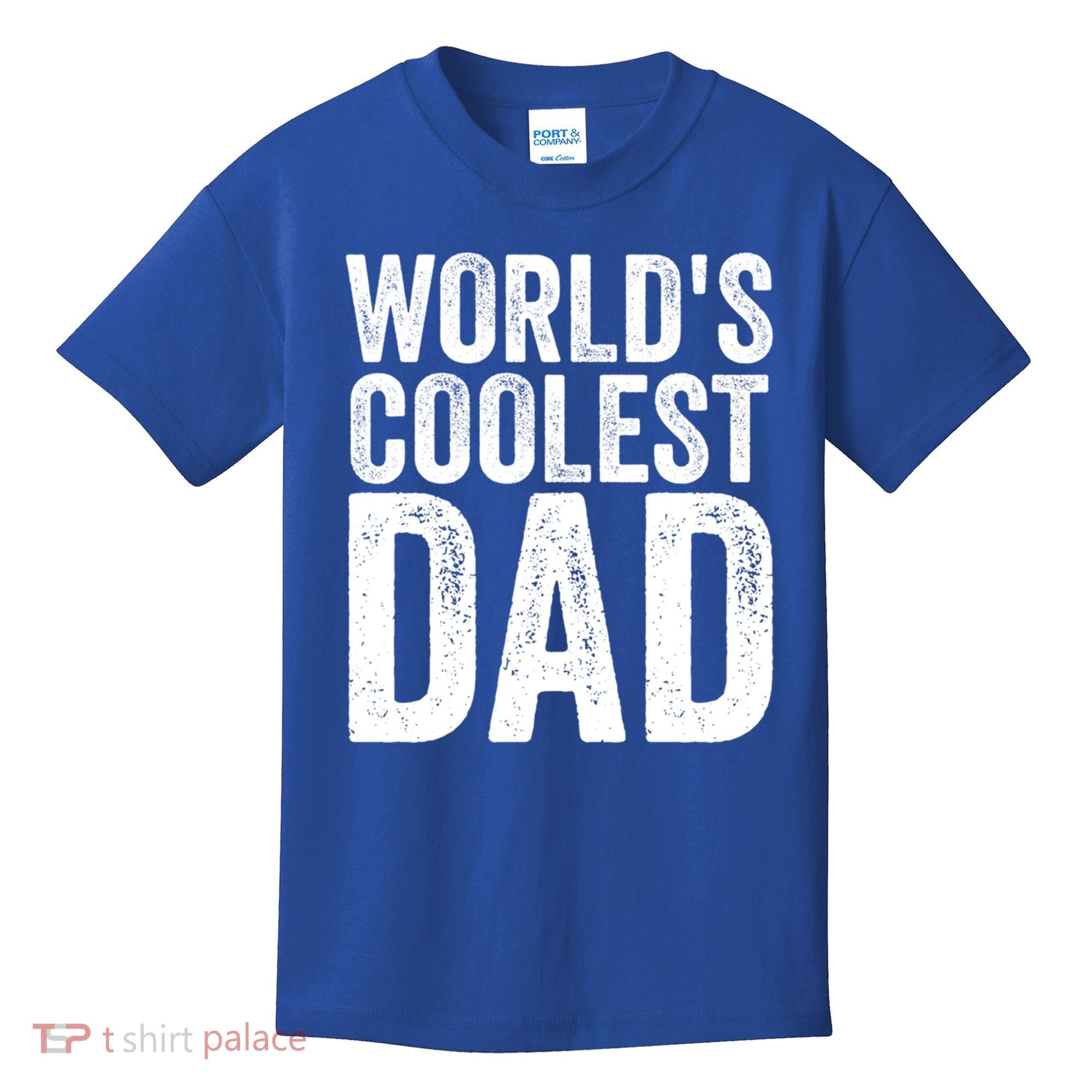 Worlds Coolest Dad Fathers Day Fatherhood Gift Kids T-Shirt