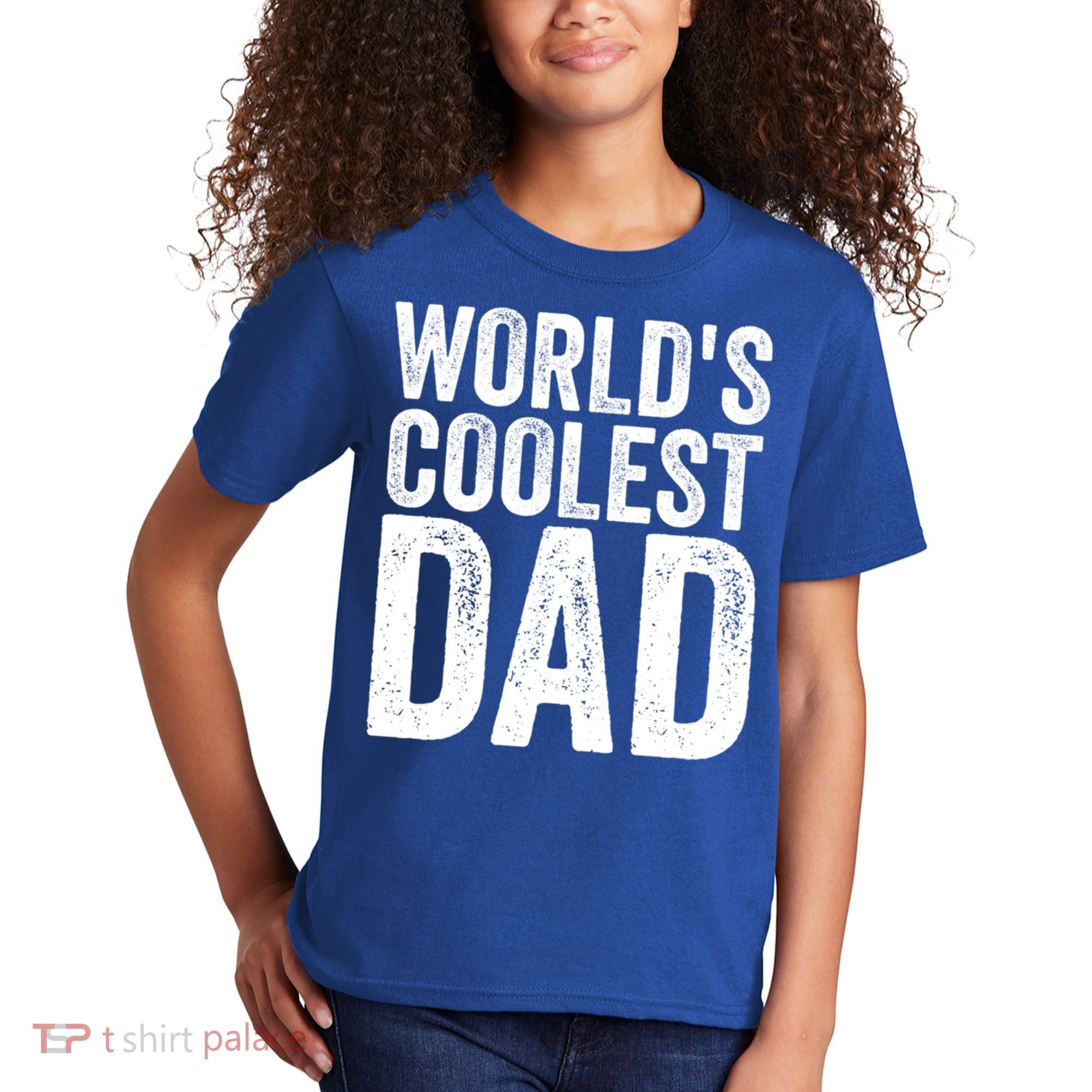 Worlds Coolest Dad Fathers Day Fatherhood Gift Kids T-Shirt